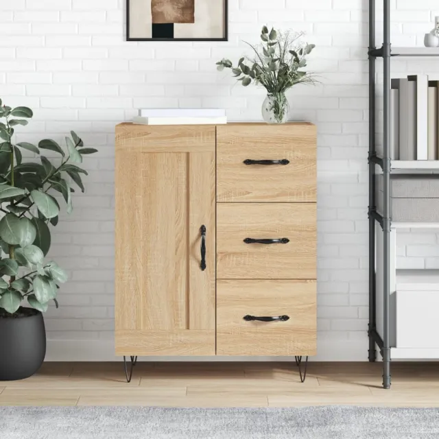 vidaXL Dressoir 69,5x34x90 cm bewerkt hout sonoma eikenkleurig, foto 2