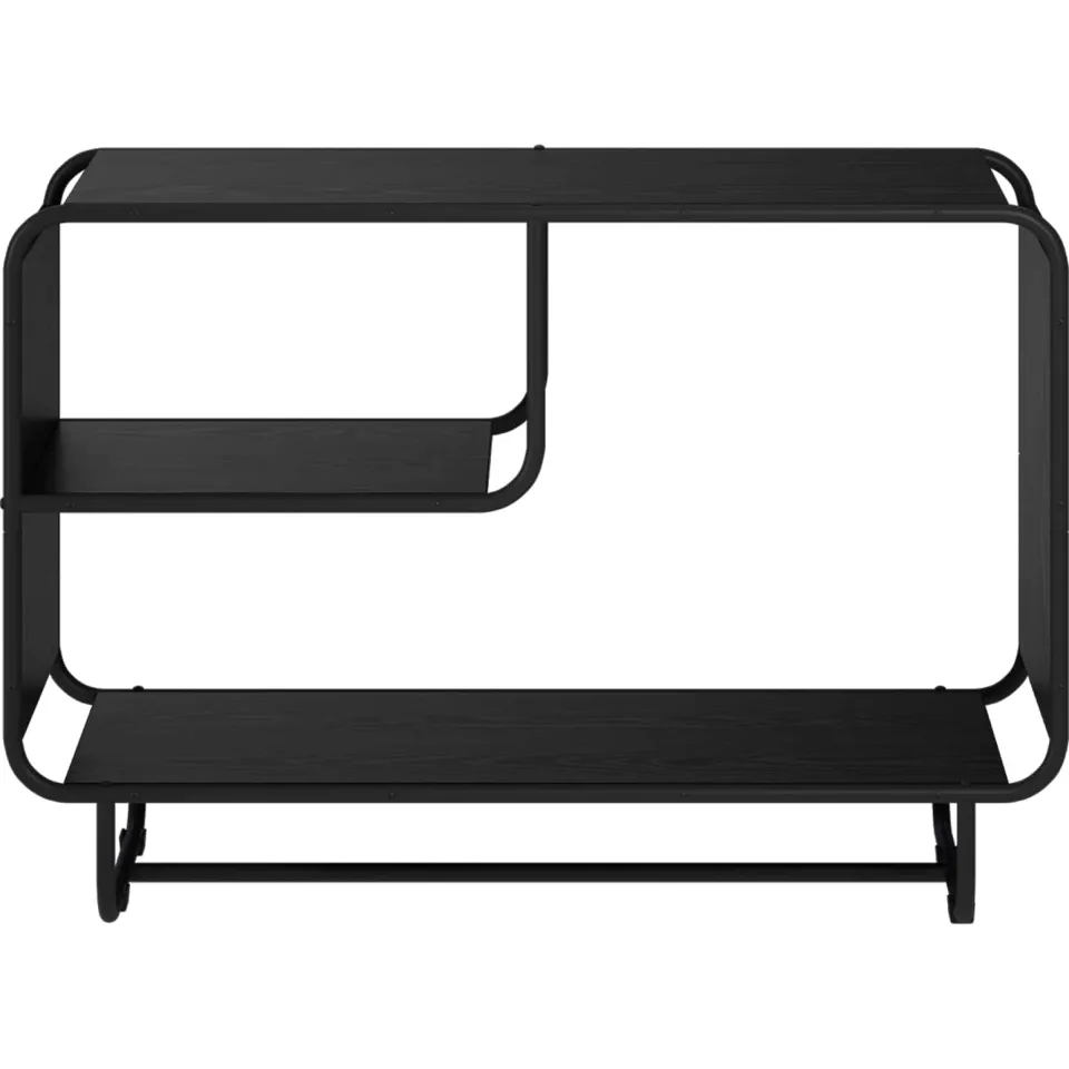 vidaXL Dressoir Zwart eiken 93,5 x 37,5 x 64,5 cm Bewerkt hout