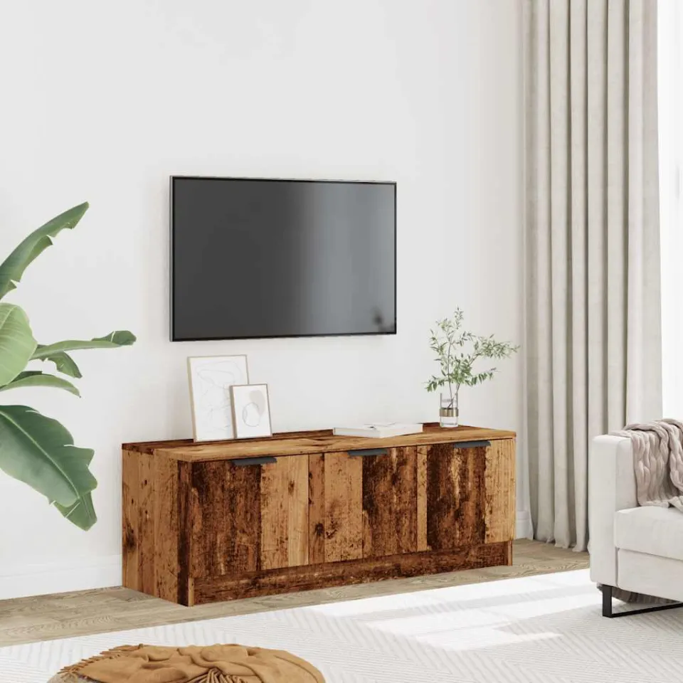 vidaXL Tv-meubel 102x35x36,5 cm bewerkt hout oud houtkleurig bruin, foto 3