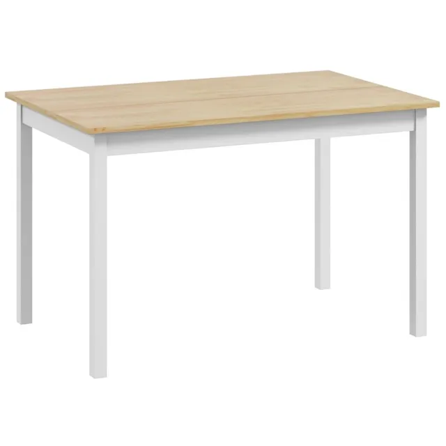 ZYLARO Eettafel - Keukentafel In Landelijke Stijl - Voor 4 Personen - Houten Tafel Voor Woonkamer En Eetkamer - 120 x 75 cm - Naturel natuurlijk+wit
