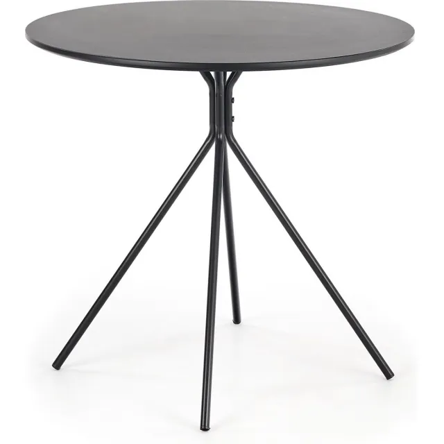 home style Ronde eettafel Fondi 80 cm breed in mat zwart Zwart,Mat zwart