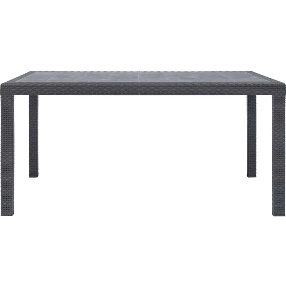 vidaXL Tuintafel 150x90x72 cm rattan-look kunststof bruin, foto 2