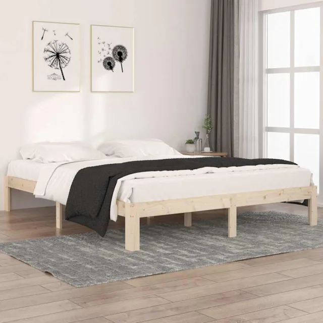 vidaXL Bedframe massief grenenhout 160x200 cm bruin