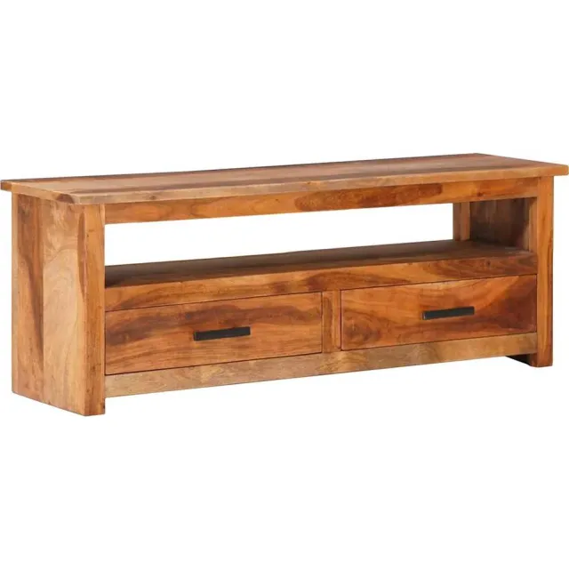 vidaXL Tv-meubel 118x30x40 cm massief hout Bruin