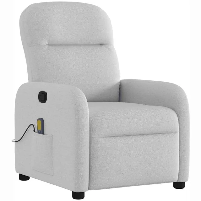 vidaXL Massagestoel - verstelbaar - stof - wolk - grijs wolk grijs