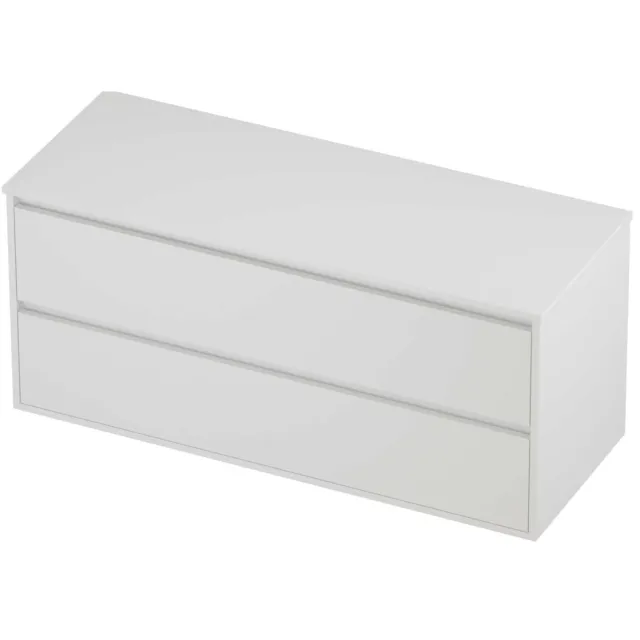 Proline Deck Badmeubelset Greeploos Symmetrisch Kader 2 Laden 120x46x54 cm Mat White Mat Wit