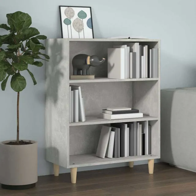 vidaXL Dressoir 69,5x32,5x90 cm bewerkt hout betongrijs