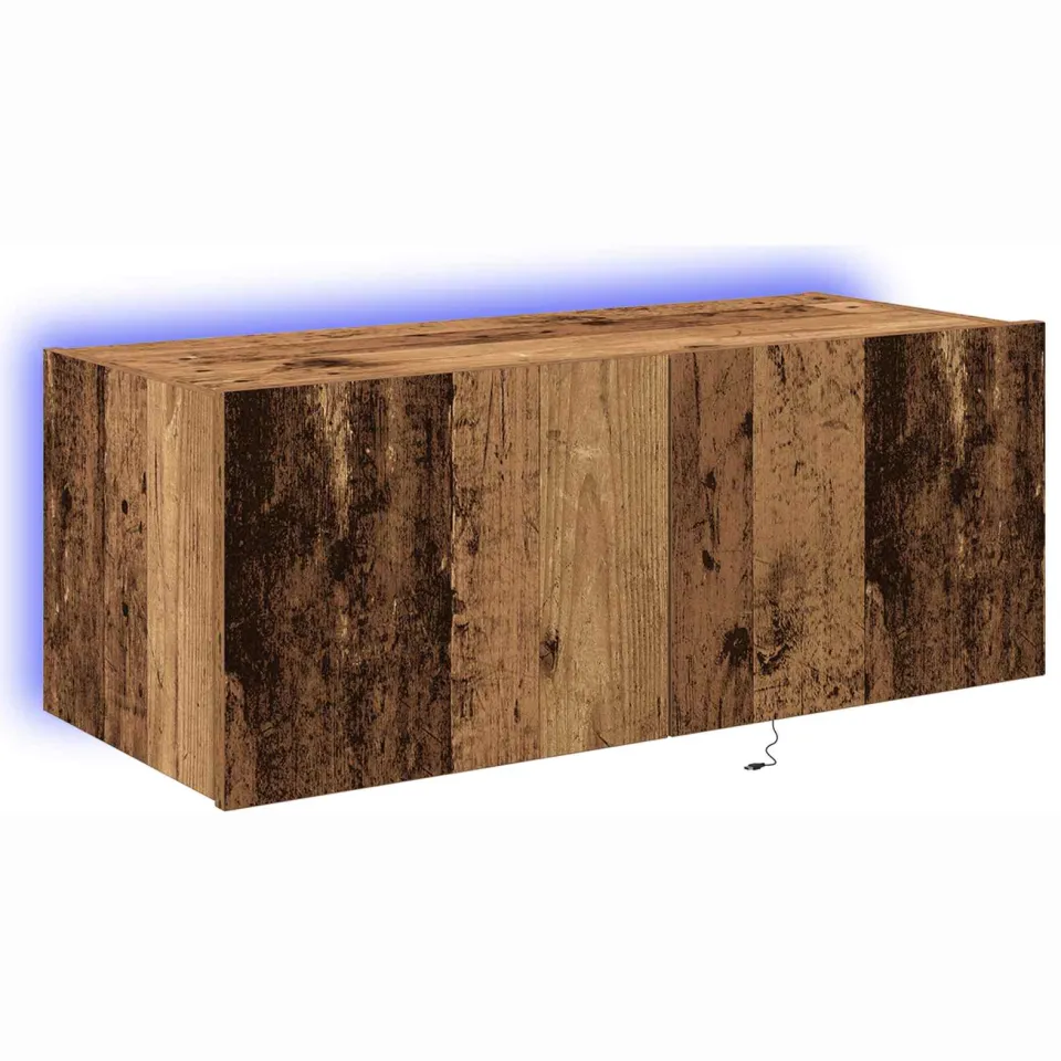vidaXL TV Wandkast 80 x 35 x 31 cm Oudhout Bewerkt hout bruin, foto 3