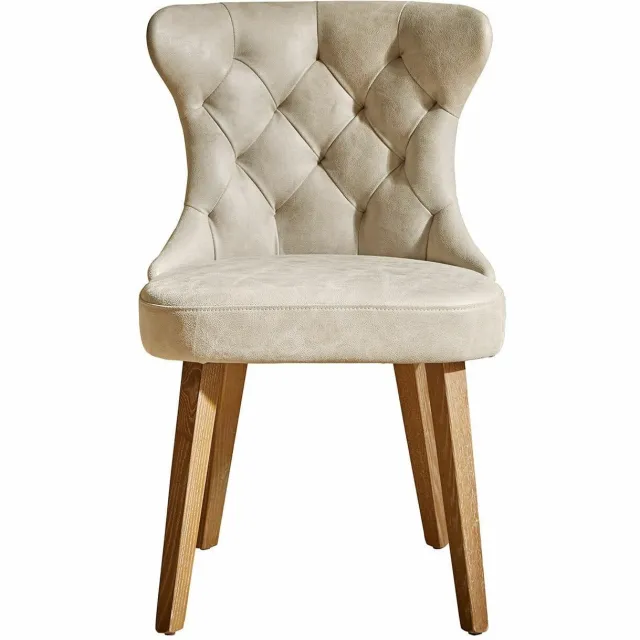 Loberon Stoel Cléroux beige/bruin