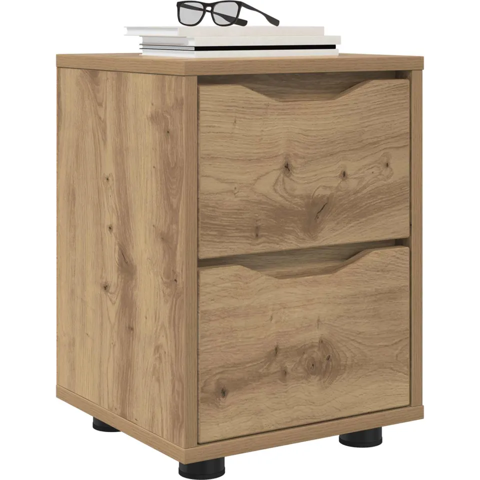 vidaXL Nachtkastje Artisan Eiken 30,5 x 30 x 43 cm Bewerkt hout Bruin