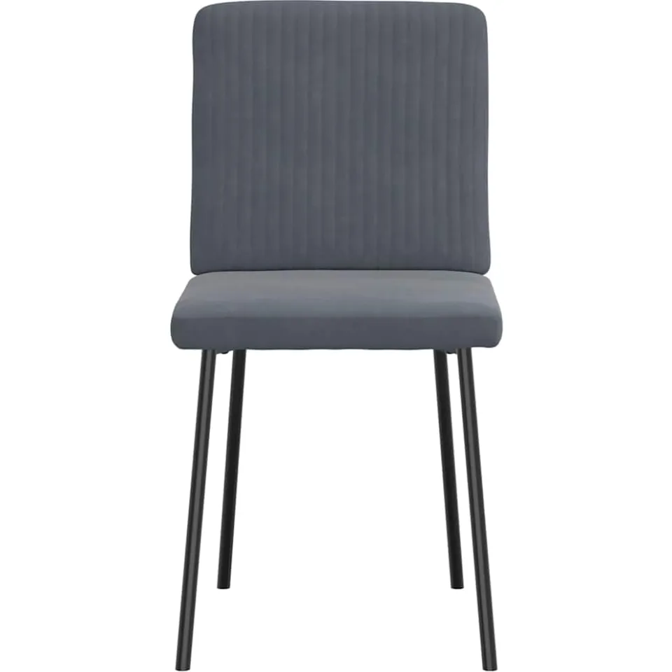 vidaXL Eetkamerstoelen 4 st fluweel donkergrijs