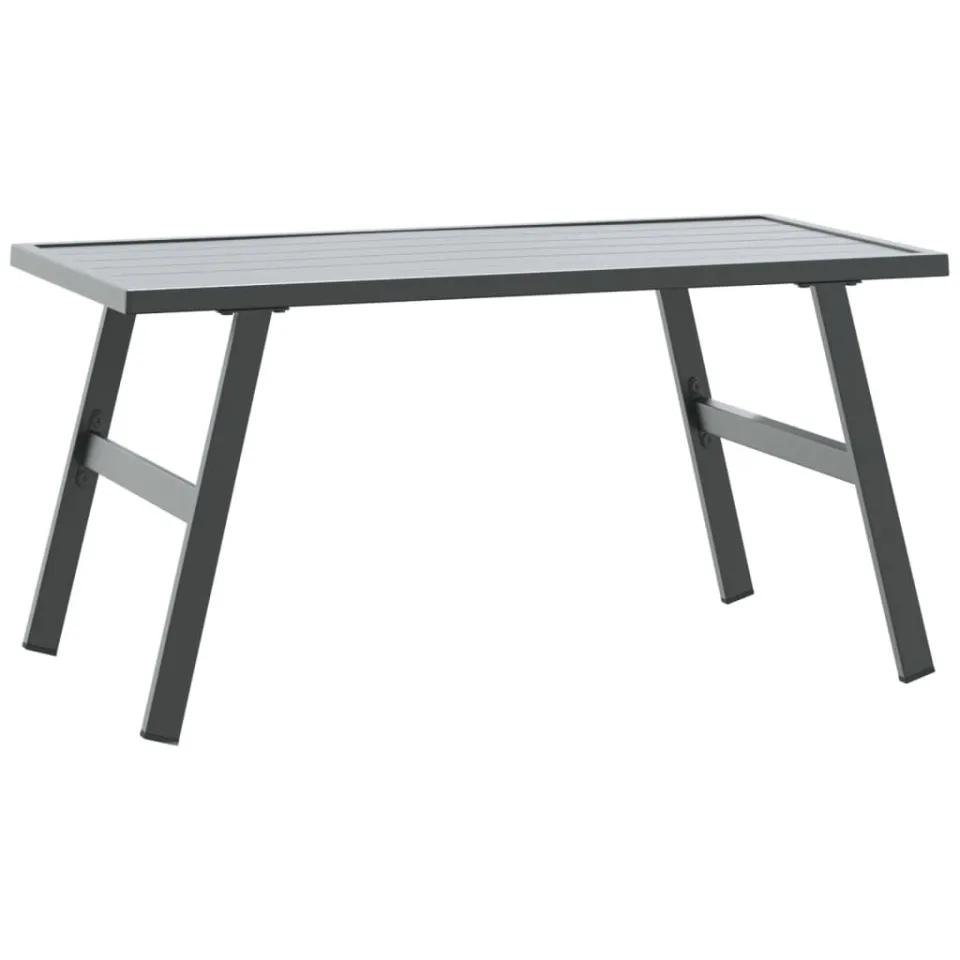 vidaXL 5-delige Tuinbankenset met kussens gepoedercoat staal zwart, foto 4