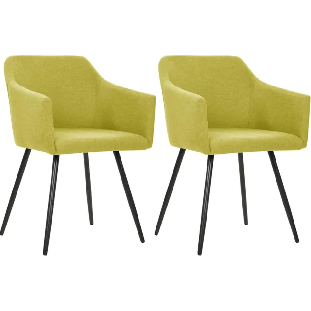 vidaXL Eetkamerstoelen 2 st stof groen