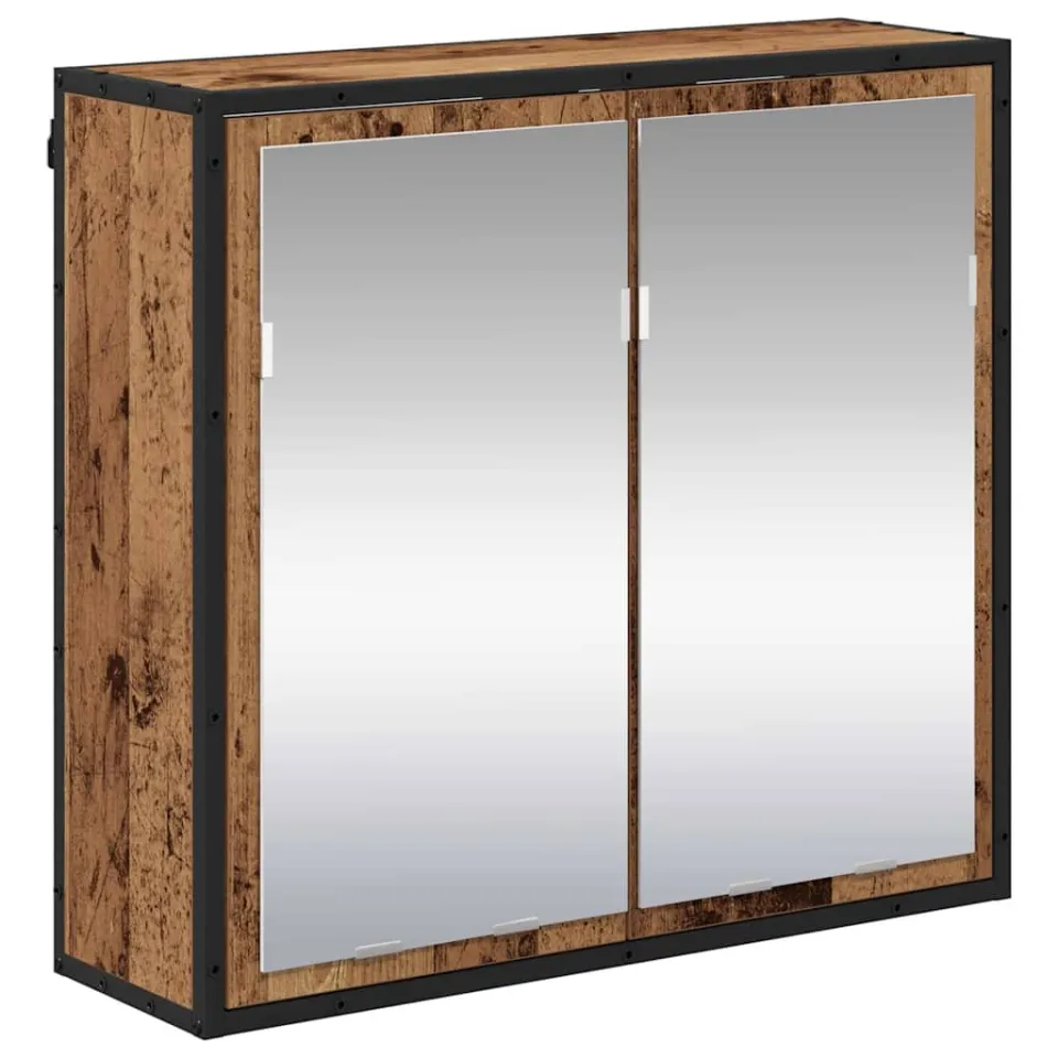 vidaXL Badkamermeubelset 3 st Oud Hout Bewerkt hout bruin, foto 3