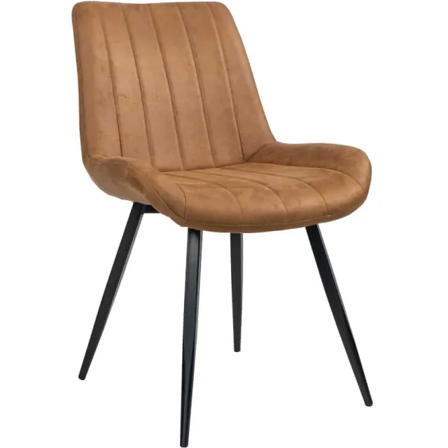 NordXL Stoel Brooke microvezel cognac
