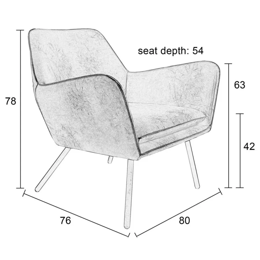 Housecraft Living fauteuil Bon Fauteuil Donkergrijs grijs, foto 4