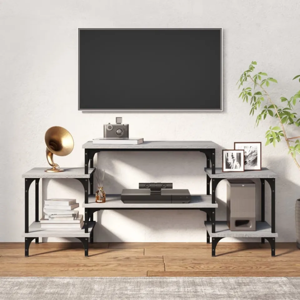 vidaXL Tv-meubel 117x35x52 cm bewerkt hout grijs sonoma eikenkleurig, foto 3