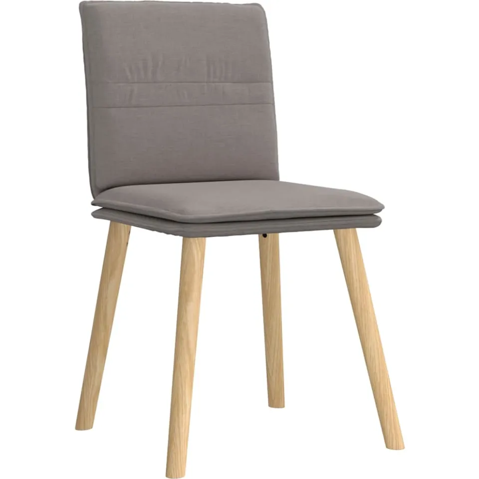 vidaXL Eetkamerstoelen 6 st stof taupe