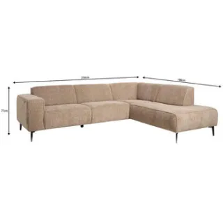 Kwantum Lecce hoekbank rechts beige, foto 2