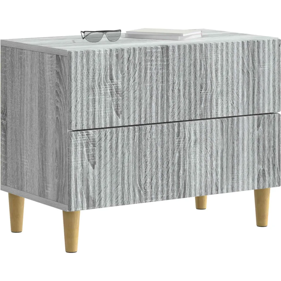 vidaXL Nachtkastje Grijs sonoma 62 x 34,5 x 48 cm Bewerkt hout, foto 2