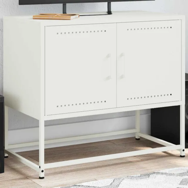 vidaXL Tv-meubel 68,5x39x60,5 cm staal wit, foto 2