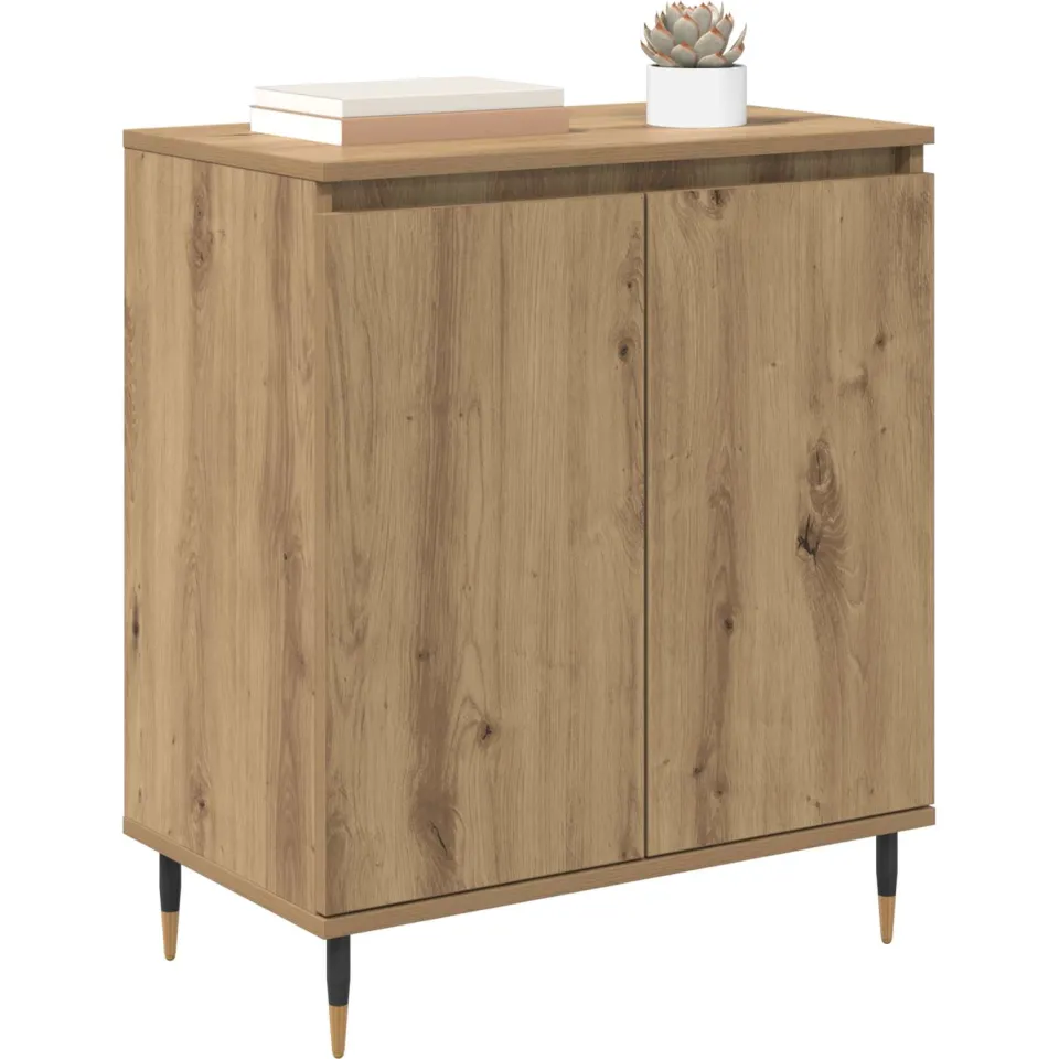 vidaXL Dressoir Artisan Eiken 60 x 35 x 70 cm Bewerkt hout Bruin