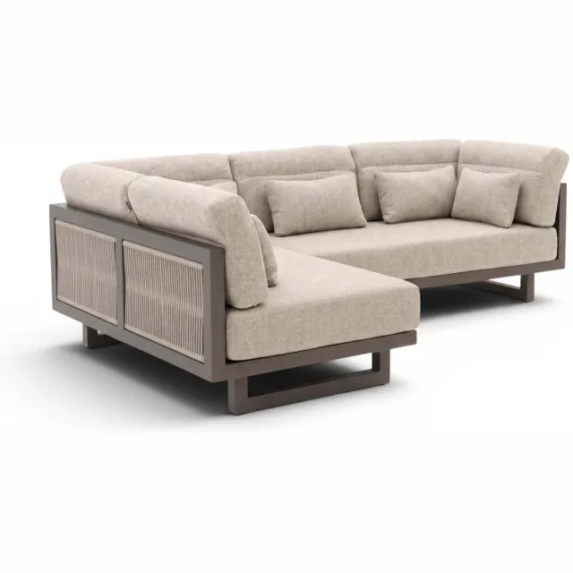 Apple Bee Santorini ROPE Loungeset | Chaise Longue | Links | 160 x 240 cm Beige