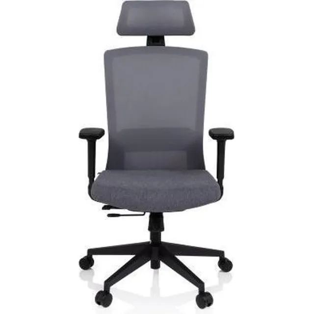 hjh office Captivo - Professionele bureaustoel - Grijs - stof / netstof