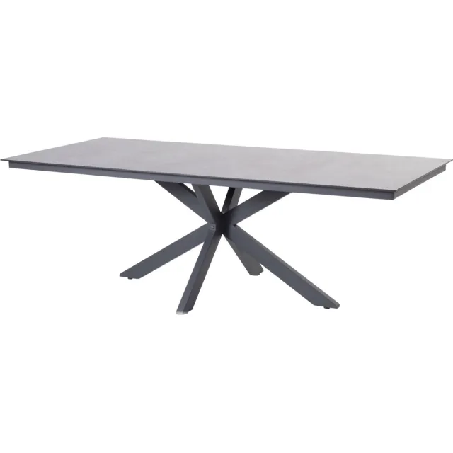 4 Seasons Outdoor Minerva dining tuintafel 220x95xH75 cm HPL blad 4 Seasons Outdoor Antraciet