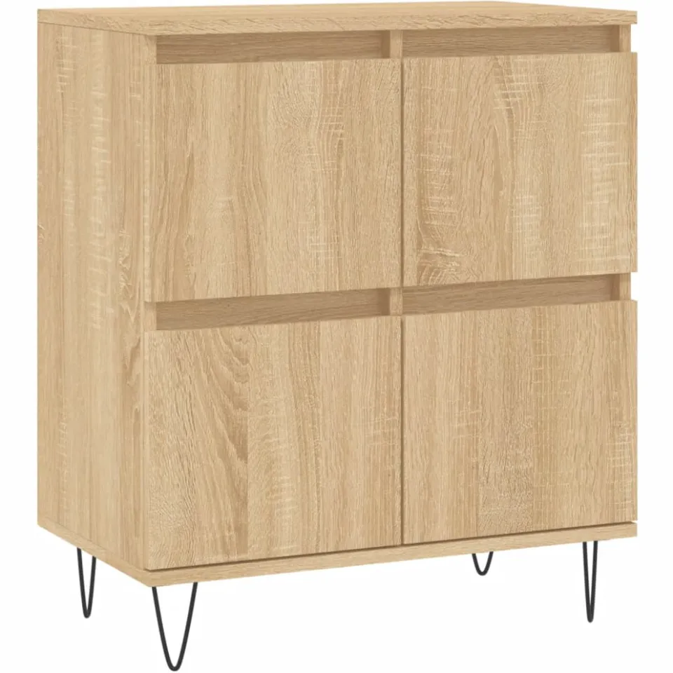vidaXL Dressoirs 3 st bewerkt hout sonoma eiken, foto 4