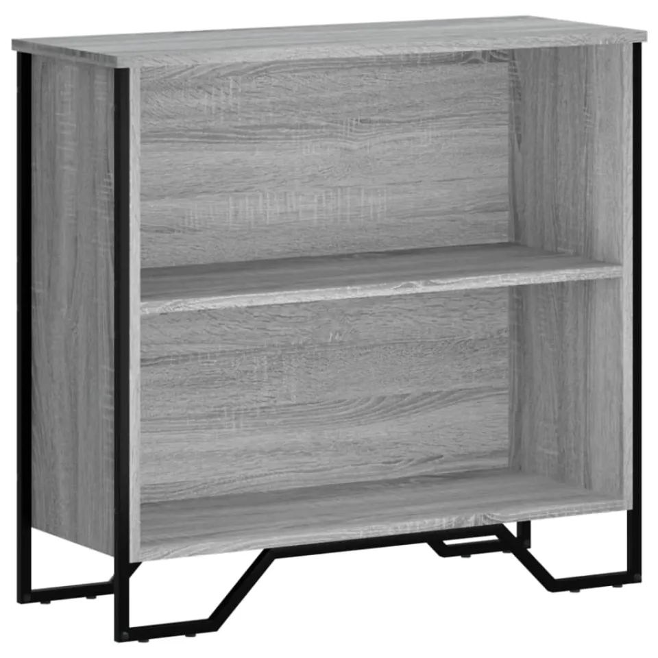vidaXL Boekenkast 80x31x74,5 cm bewerkt hout grijs sonoma eikenkleur, foto 3