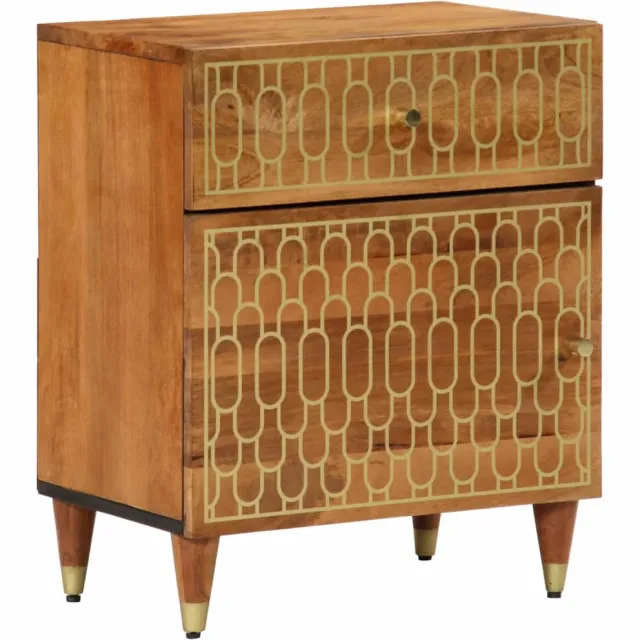 vidaXL Nachtkastje 50x33x60 cm massief mangohout bruin