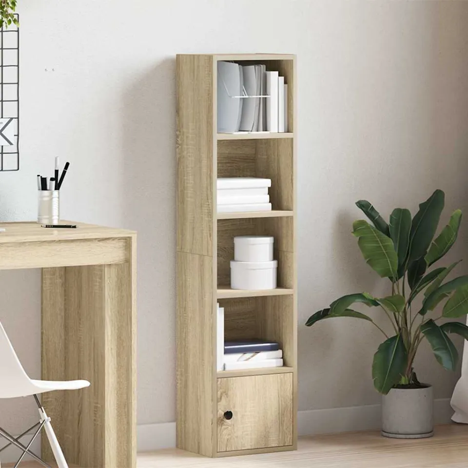 vidaXL Boekenkast 31x24x127 cm bewerkt hout sonoma eikenkleurig, foto 2