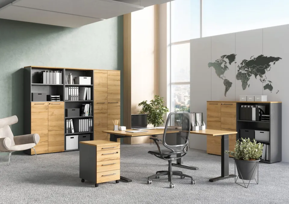 Bureau Ergonoma Eiken 160 CM, foto 2