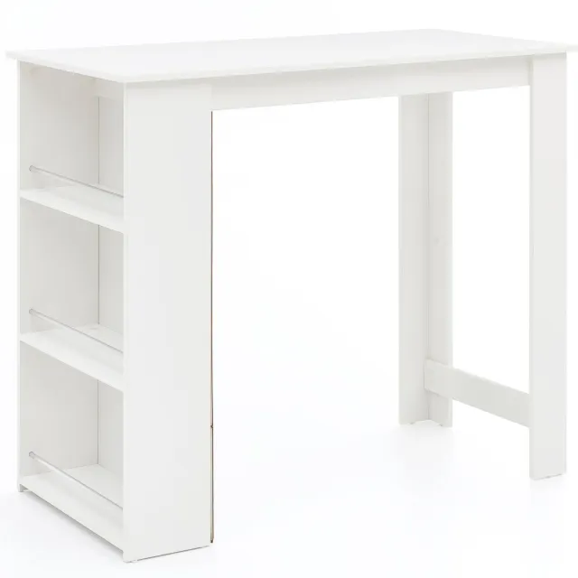 Wohnling Bartafel wit 120 cm breed - WL5.732 Zie omschrijving