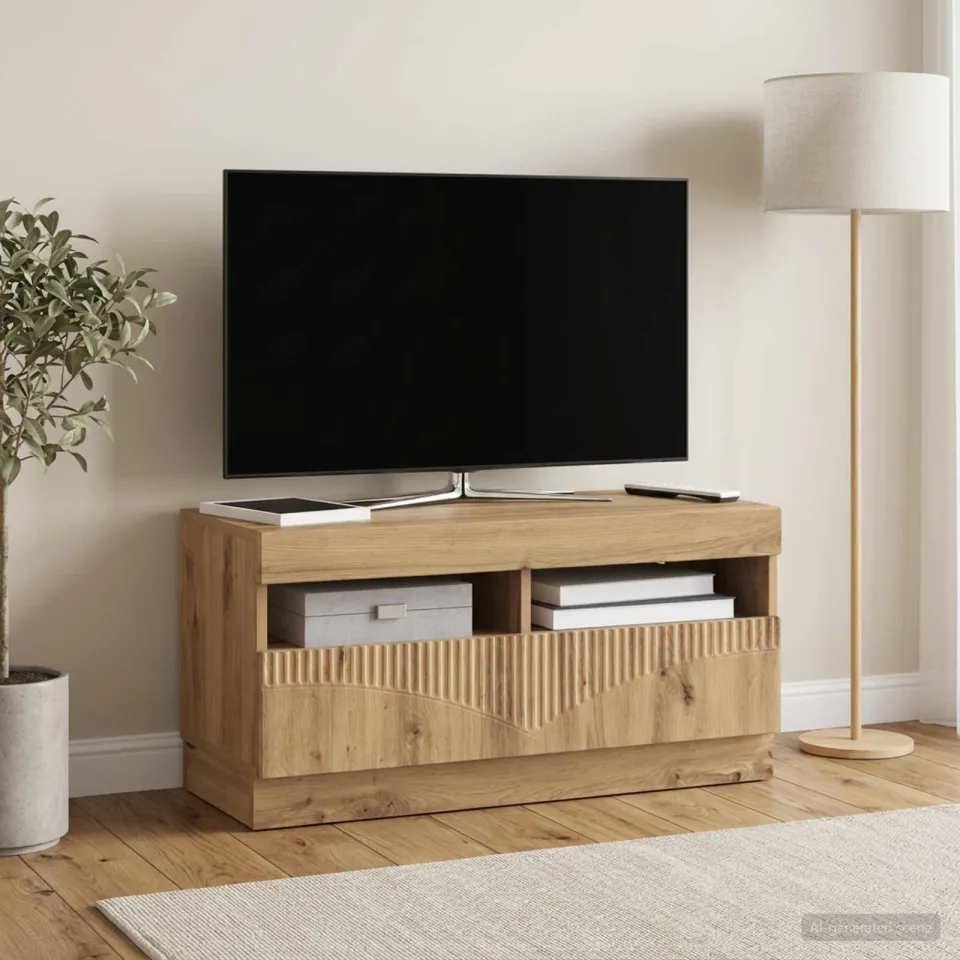 vidaXL LED tv-meubel Artisanaal eiken Bewerkt hout, foto 4