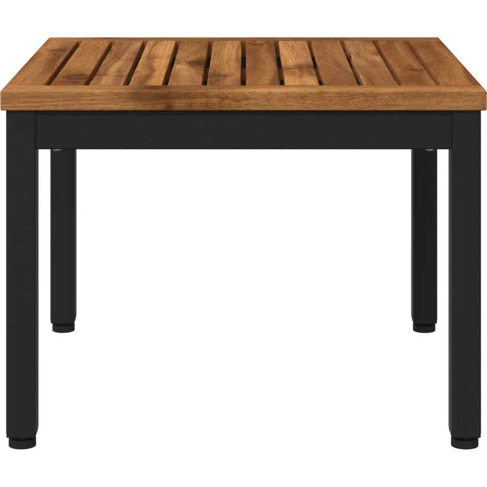 vidaXL Salontafel NAARDEN Naturel en Zwart 49 x 48,5 x 36 cm Bruin
