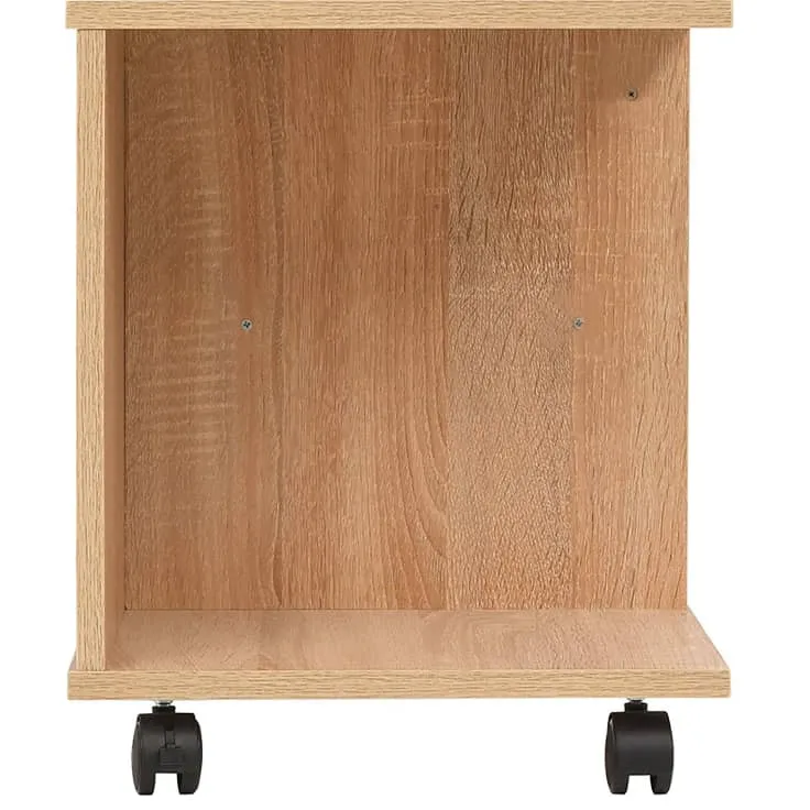 vidaXL Plankenkast verrijdbaar 50x35x42 cm eikenkleur, foto 4