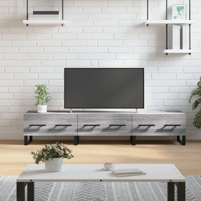 vidaXL Tv-meubel 150x36x30 cm bewerkt hout grijs sonoma eikenkleurig, foto 2