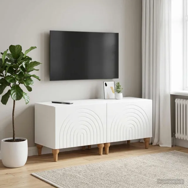 vidaXL Tv-meubel Wit Bewerkt hout, foto 2