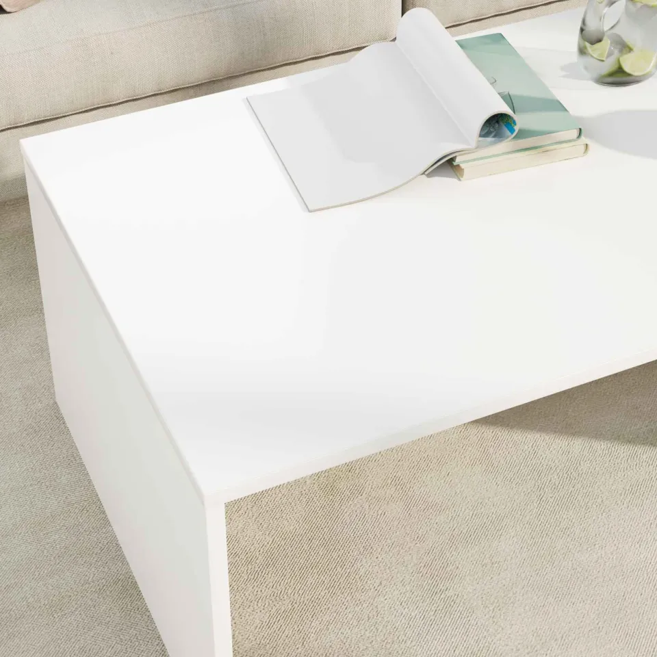 vidaXL Salontafel Wit 95 x 50 x 34 cm Bewerkt hout, foto 4