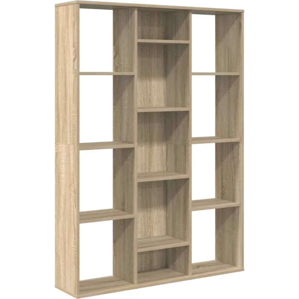 vidaXL Kamerscherm/boekenkast 100x24x140 cm bewerkt hout eikenkleurig Bruin