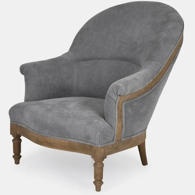 Loberon Fauteuil Joréline bruin/grijs