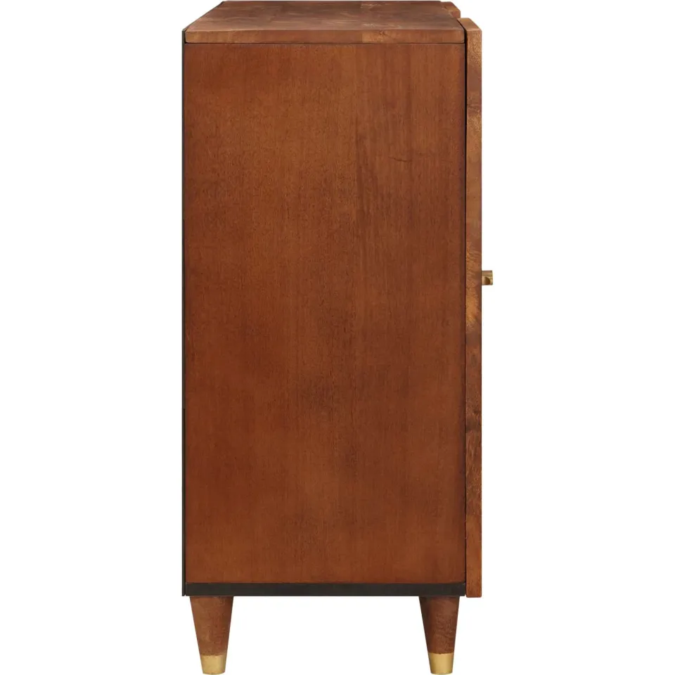 vidaXL Dressoir Bruin 90 x 33,5 x 75 cm Massief Mango Hout, foto 4