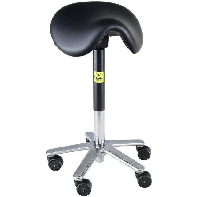Wesjon ESD zadelkruk - PE508EB - zwart - antistatisch