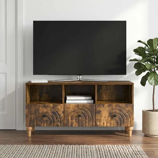 vidaXL TV-kast 102 x 34,5 x 50 cm Gerookte Eik Geconstrueerd hout bruin, foto 2