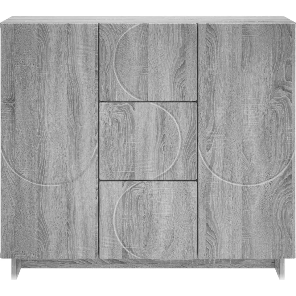 vidaXL Dressoir Grijs Sonoma 85,5 x 31 x 75 cm Bewerkt hout, foto 4