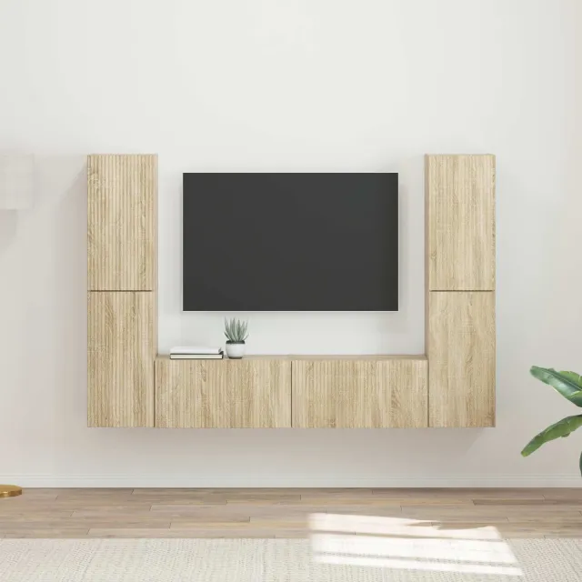 vidaXL Tv-meubelset 6 st 31 x 30 x 60 cm Sonoma Eiken
