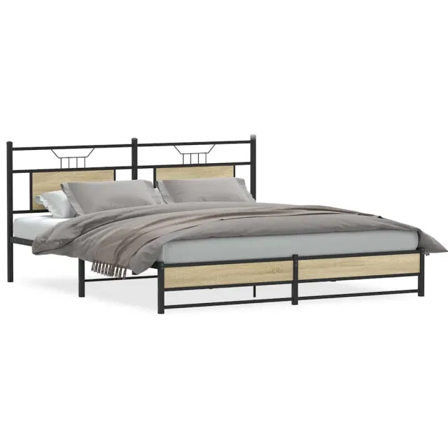 vidaXL Bedframe zonder matras hout sonoma eikenkleurig 160x200 cm