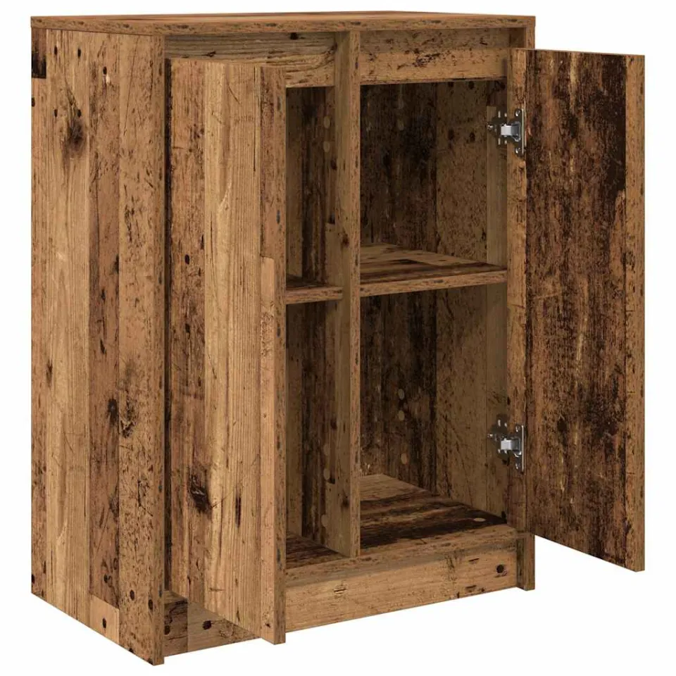 vidaXL Dressoir 57x34x76 cm bewerkt hout oud houtkleurig bruin, foto 4